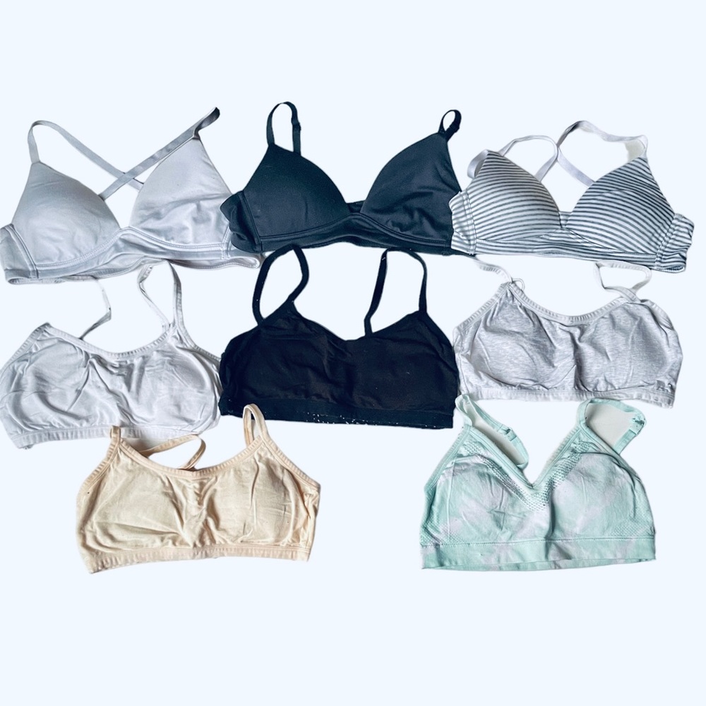 Girls Womens 34 A Traing Bras Bralettes 8 pieces